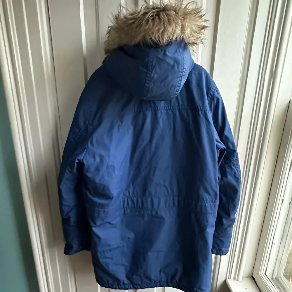 Banana Republic Snorkel Parka Coat Bright Royal